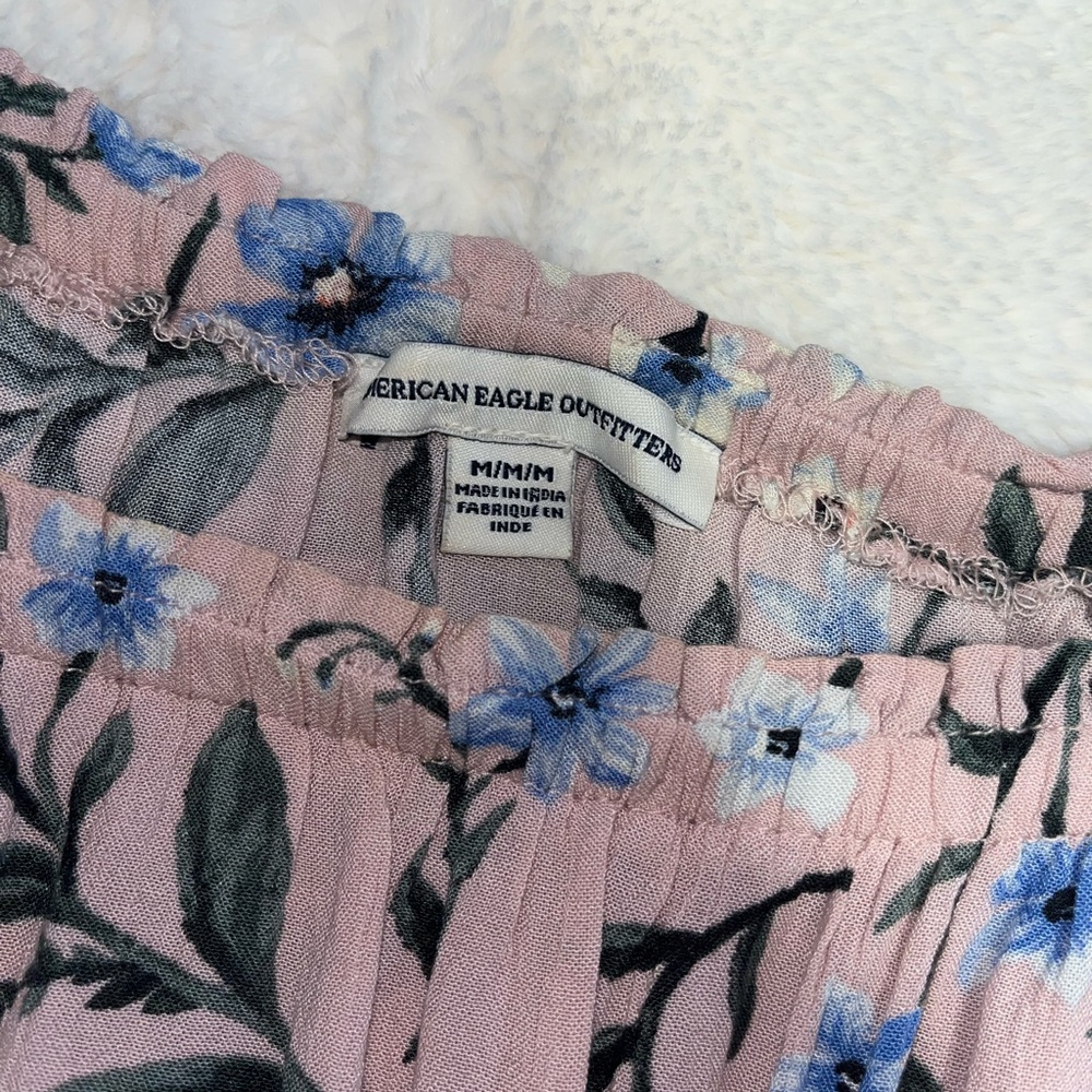 Pink floral maxi dress